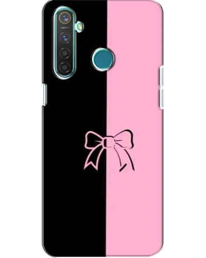 Чехол для Realme 5 с картинкой «Половинки банта»