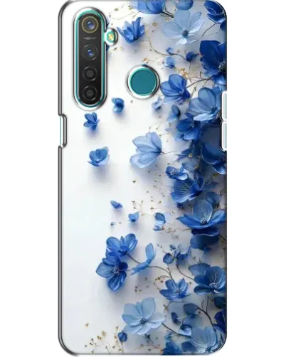 Чохол для Realme 5 з картинкою «Блакитний квітковий каскад» Чохол для Realme 5 з картинкою «Блакитний квітковий каскад»