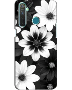 Чохол для Realme 5 з картинкою «Монохромні айстри»