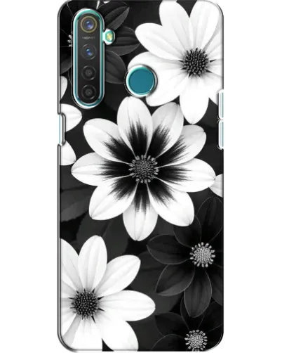 Чохол для Realme 5 з картинкою «Монохромні айстри» Чохол для Realme 5 з картинкою «Монохромні айстри»