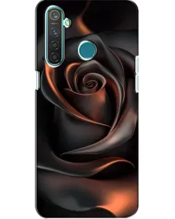 Чохол для Realme 5 з картинкою «Шовкова чорна троянда»