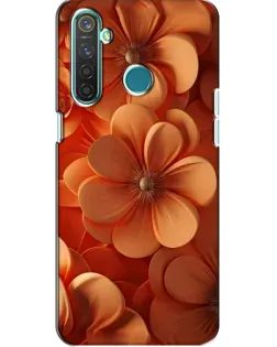Чохол для Realme 5 з картинкою «Помаранчева макро квітка»