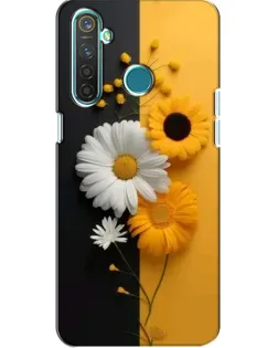 Чохол для Realme 5 з картинкою «Соняшник та ромашка»