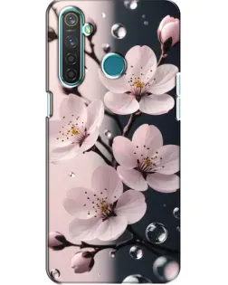 Чохол для Realme 5 з картинкою «Ніжня сакура та краплі»
