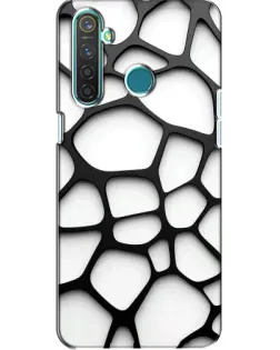 Чехол для Realme 5 с картинкой «Белая объемная сетка» Чехол для Realme 5 с картинкой «Белая объемная сетка»