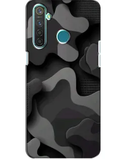 Чехол для Realme 5 с картинкой «Темный абстрактный камуфляж» Чехол для Realme 5 с картинкой «Темный абстрактный камуфляж»