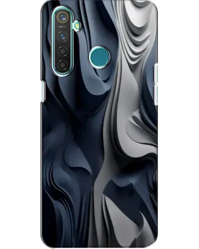 Чехол для Realme 5 с картинкой «Объемные синие складки» Чехол для Realme 5 с картинкой «Объемные синие складки»