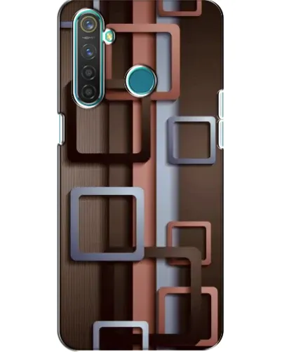 Чехол для Realme 5 с картинкой «Коричневые объемные квадраты» Чехол для Realme 5 с картинкой «Коричневые объемные квадраты»