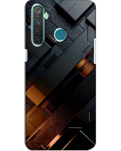 Чехол для Realme 5 с картинкой «Черные геометрические блоки» Чехол для Realme 5 с картинкой «Черные геометрические блоки»
