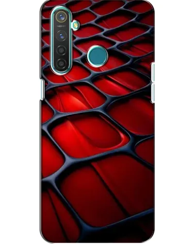 Чехол для Realme 5 с картинкой «Красная глянцевая сетка» Чехол для Realme 5 с картинкой «Красная глянцевая сетка»