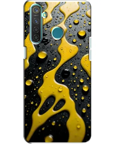 Чехол для Realme 5 с картинкой «Жидкое желтое золото» Чехол для Realme 5 с картинкой «Жидкое желтое золото»