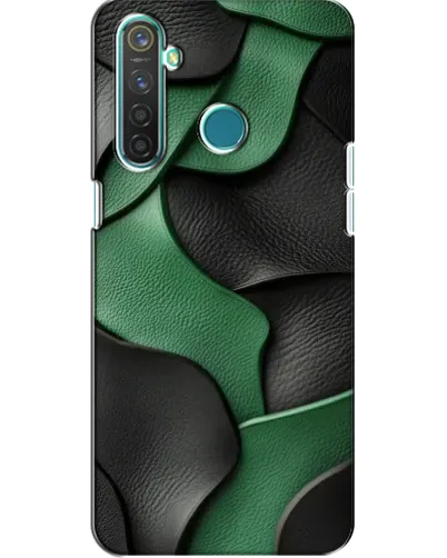 Чехол для Realme 5 с картинкой «Зеленые кожаные волны» Чехол для Realme 5 с картинкой «Зеленые кожаные волны»