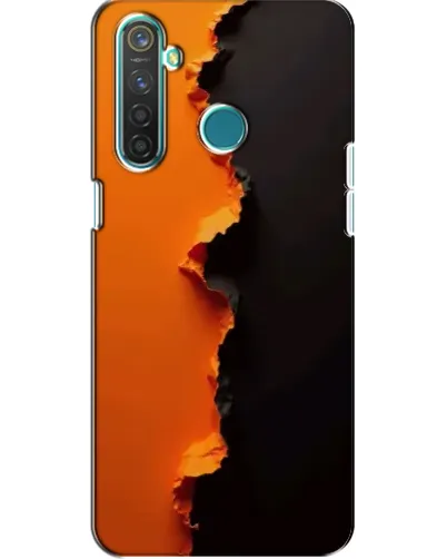 Чехол для Realme 5 с картинкой «Оранжевый разлом» Чехол для Realme 5 с картинкой «Оранжевый разлом»