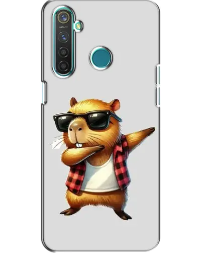 Чехол для Realme 5 с картинкой «Капибара рэпер даб»