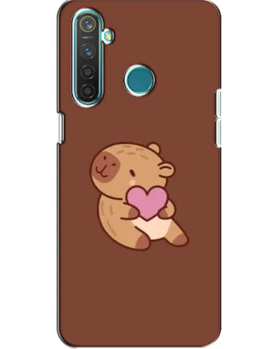 Чехол для Realme 5 с картинкой «Капибара с сердцем»