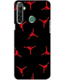 Чехол для Realme 6i с картинкой «Jordan Red Pattern»