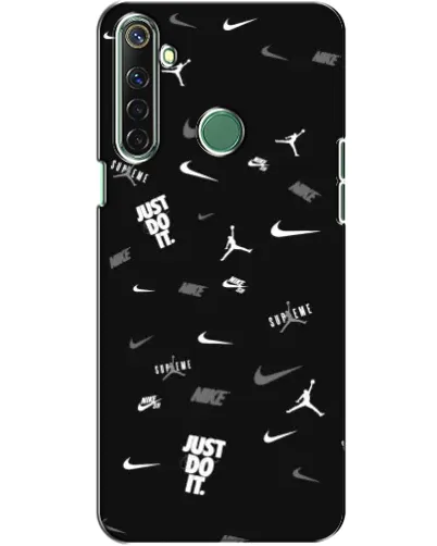 Чехол для Realme 6i с картинкой «Nike Black Pattern»