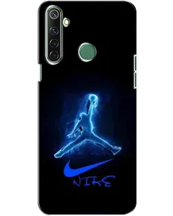 Чехол для Realme 6i с картинкой «Jordan Neon Blue»