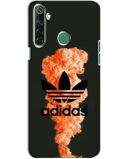 Чехол для Realme 6i с картинкой «Оранжевый дым Adidas»