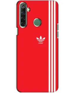 Чехол для Realme 6i с картинкой «Красный минимализм Adidas»