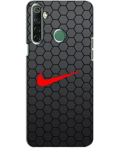 Чехол для Realme 6i с картинкой «Nike — карбоновая сетка»
