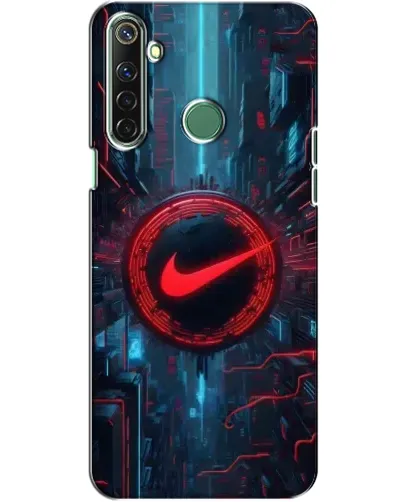 Чехол для Realme 6i с картинкой «Техногенный стиль Nike»