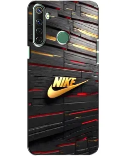 Чехол для Realme 6i с картинкой «Золотой Nike на металле»