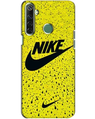 Чехол для Realme 6i с картинкой «Желтый текстурный Nike»
