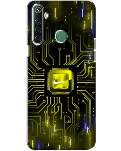 Чехол для Realme 6i с картинкой «Nike — золотая искра»
