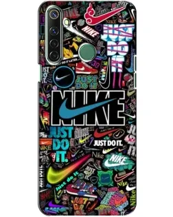 Чехол для Realme 6i с картинкой «Яркий коллаж Nike»