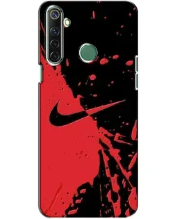 Чехол для Realme 6i с картинкой «Красные брызги Nike»