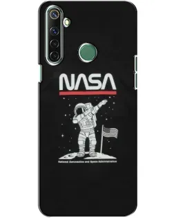 Чехол для Realme 6i с картинкой «NASA — шагаем по Луне»