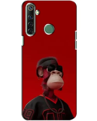 Чехол для Realme 6i с картинкой «Bored Ape в красном»