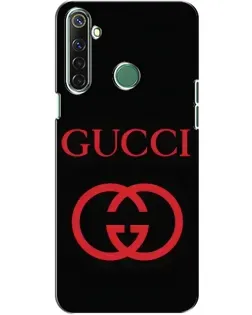 Чехол для Realme 6i с картинкой «Gucci — красный логотип»