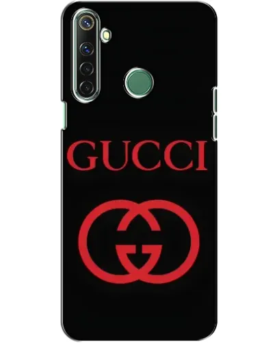 Чехол для Realme 6i с картинкой «Gucci — красный логотип»
