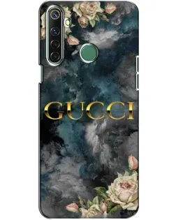 Чехол для Realme 6i с картинкой «Абстрактные цветы Gucci»