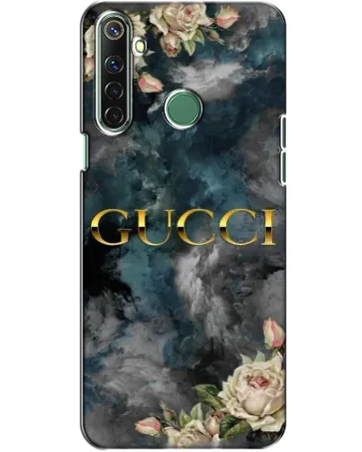 Чехол для Realme 6i с картинкой «Абстрактные цветы Gucci»