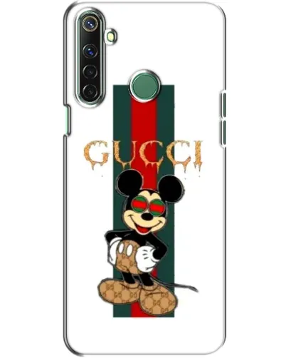 Чехол для Realme 6i с картинкой «Микки Маус Gucci — полосы»
