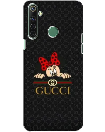 Чехол для Realme 6i с картинкой «Минни Маус Gucci — черный»
