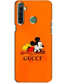Чехол для Realme 6i с картинкой «Микки Маус Gucci — оранж»