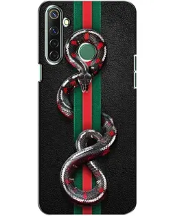 Чехол для Realme 6i с картинкой «Gucci — змея на полосе»