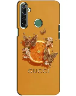 Чехол для Realme 6i с картинкой «Gucci — золотые бабочки»