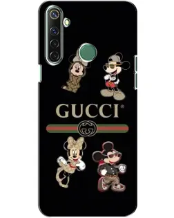 Чехол для Realme 6i с картинкой «Gucci — герои Disney и монограмма»