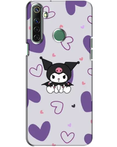 Чехол для Realme 6i с картинкой «Kuromi и лавандовые сердца»