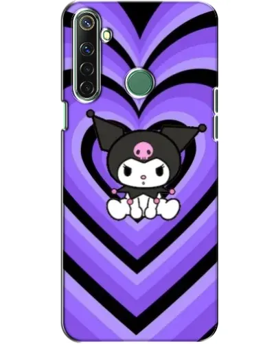 Чехол для Realme 6i с картинкой «Kuromi и фиолетовые сердца»