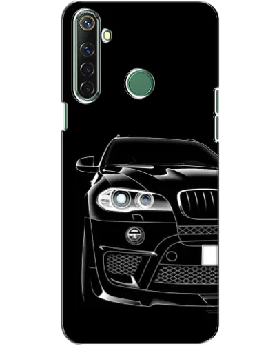 Чехол для Realme 6i с картинкой «Темный силуэт BMW»