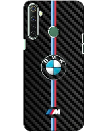 Чехол для Realme 6i с картинкой «Эмблема BMW и карбон»