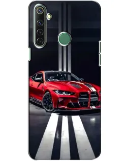Чехол для Realme 6i с картинкой «Красная BMW на дороге»
