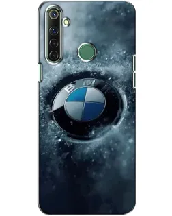 Чехол для Realme 6i с картинкой «Логотип BMW — лед»