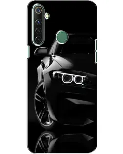 Чехол для Realme 6i с картинкой «Черная BMW — профиль»